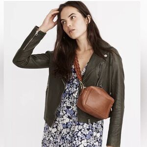 Madewell washed leather motorcycle jacket
